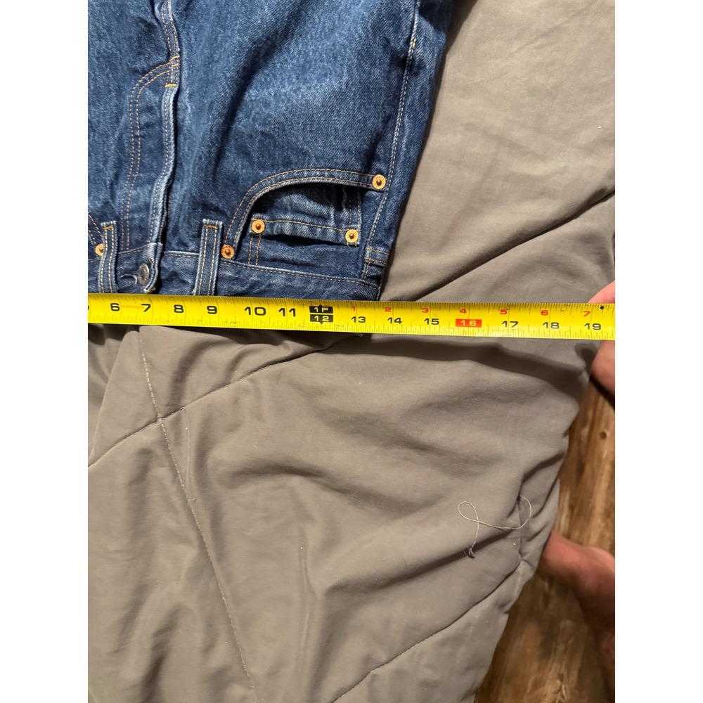 Levis 501XX Jeans Mens 28x34 Blue Denim Straight Leg Y2K Vintage Button Fly - Picture 6 of 10